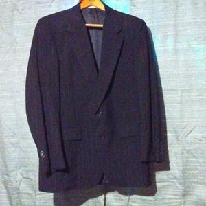 Oscar de la Renta 2 button suit jacket pinstripes